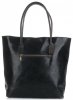 GEANȚĂ DIN PIELE shopper bag Genuine Leather negru 358